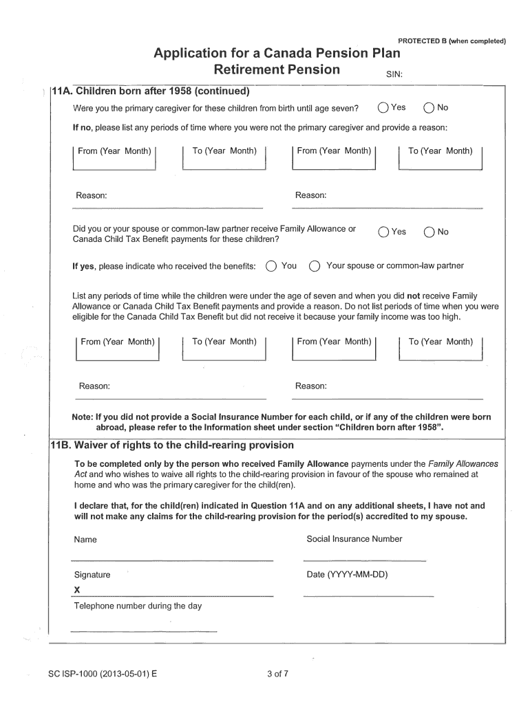 2013 Form Canada SC ISP 1000 Fill Online Printable Fillable Blank 