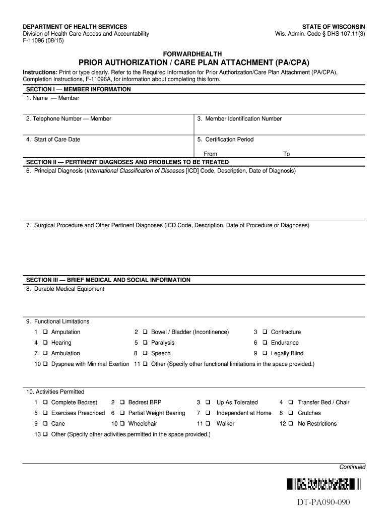 2015 2021 Form WI F 11096 Fill Online Printable Fillable Blank