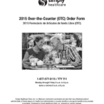 2015 Over the Counter OTC Order Form