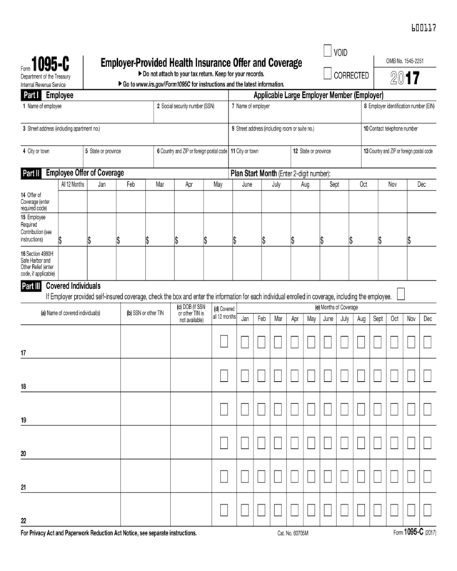 2017 Form 1095 C Edit Fill Sign Online Handypdf