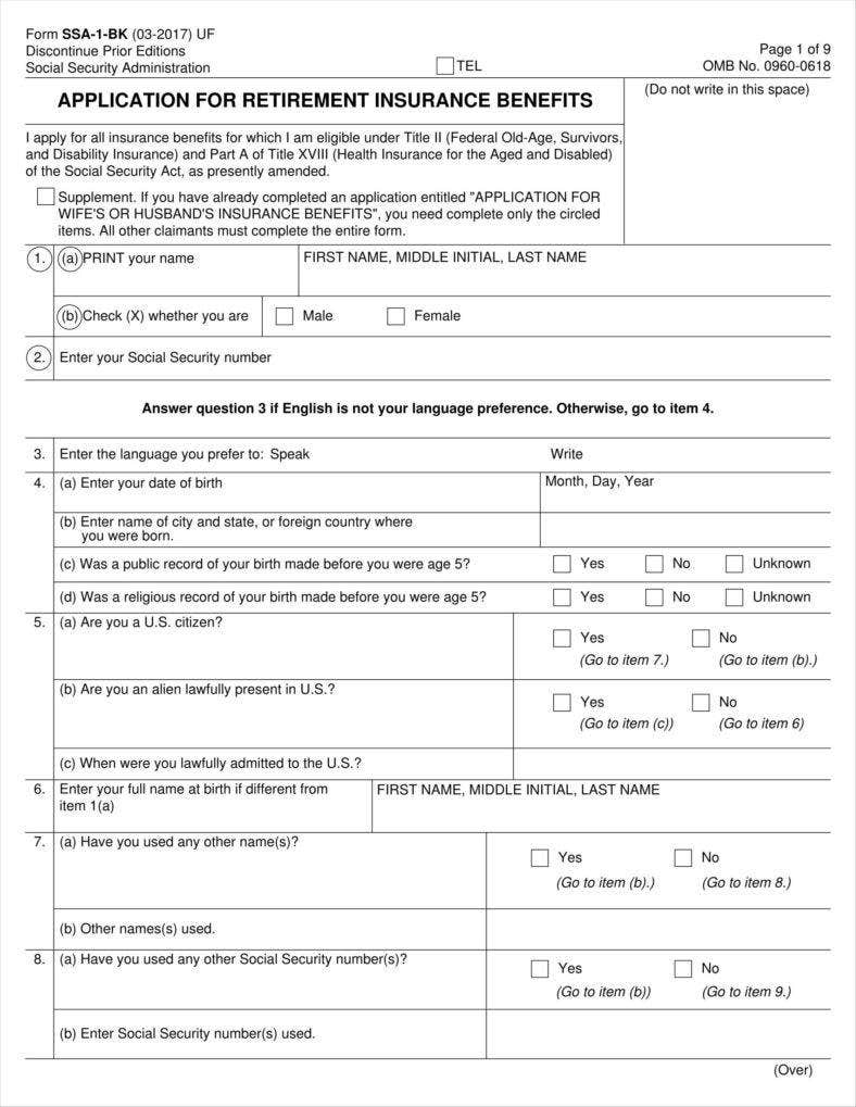 9 Insurance Application Form Templates Free PDF Format Download 