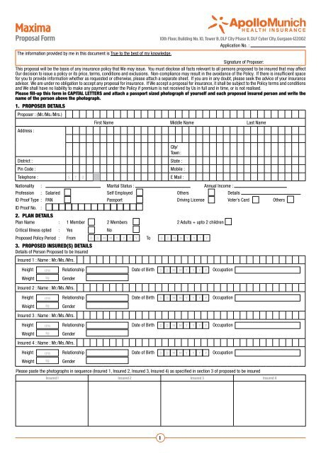 Apollo Munich Health Insurance Policy Details Insurance