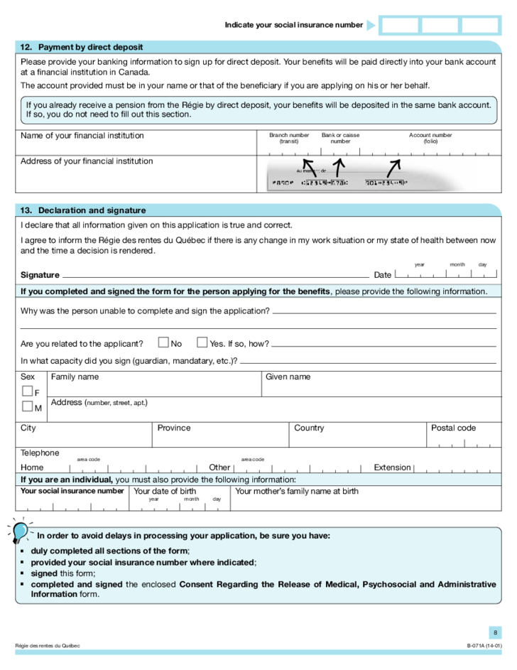 Application For Disability Benefits Quebec Free Download