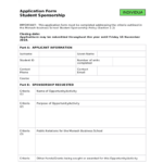 Application Form Student Sponsorship Monash University Fill And