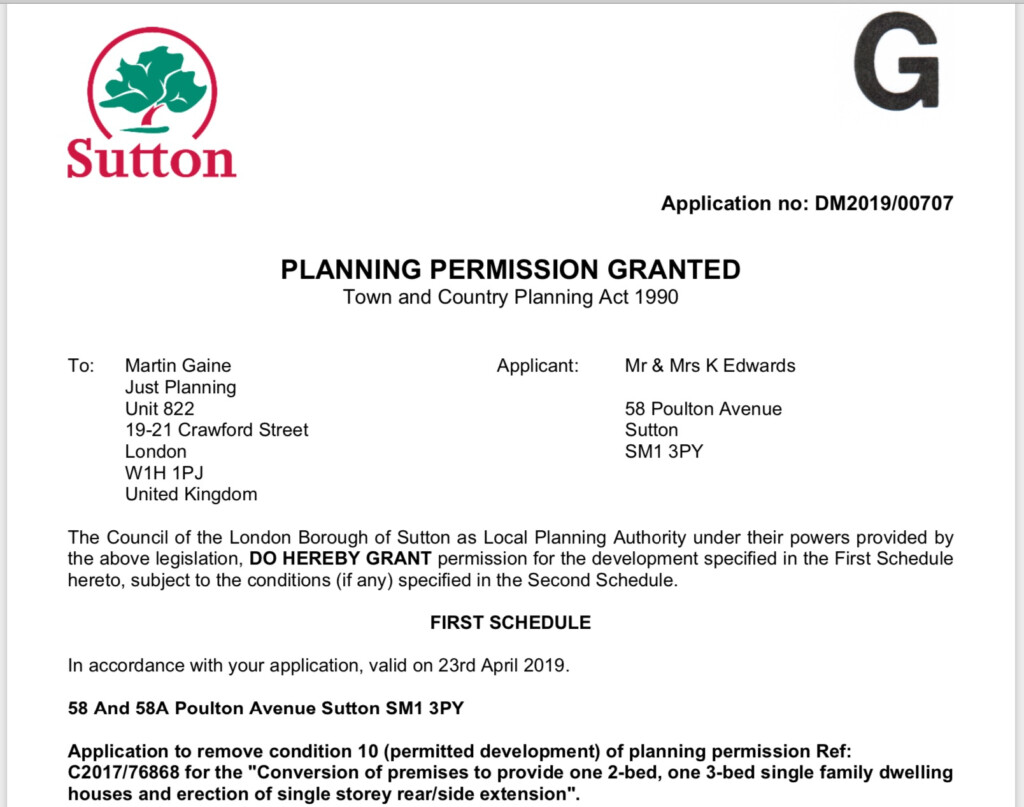 Application To Remove A Planning Condition That Removed Permitted 