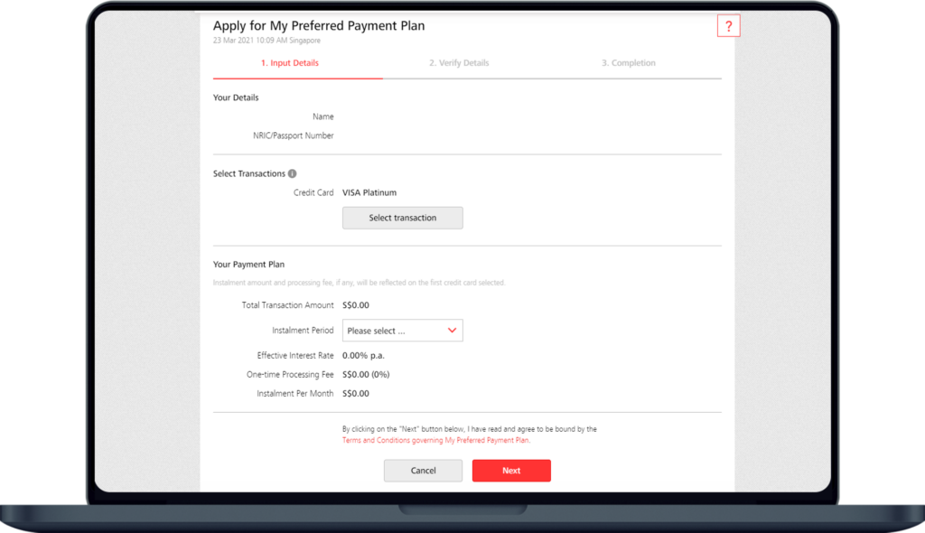 Apply For My Preferred Payment Plan DBS Singapore