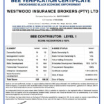 B BBEE Status Westwood Insurance Brokers