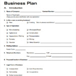 Business Plan Template Free Download Printable Schedule Template