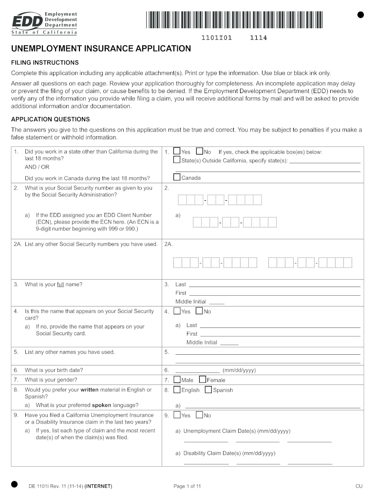 Ca Edd Unemployment Application Online Fill Online Printable 