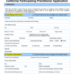 CA San Francisco Health Plan Participating Practitioner Application