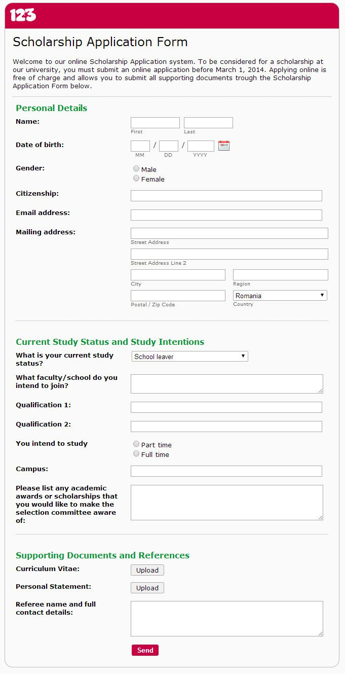 Create An Application Form Preparing For The School Season The 