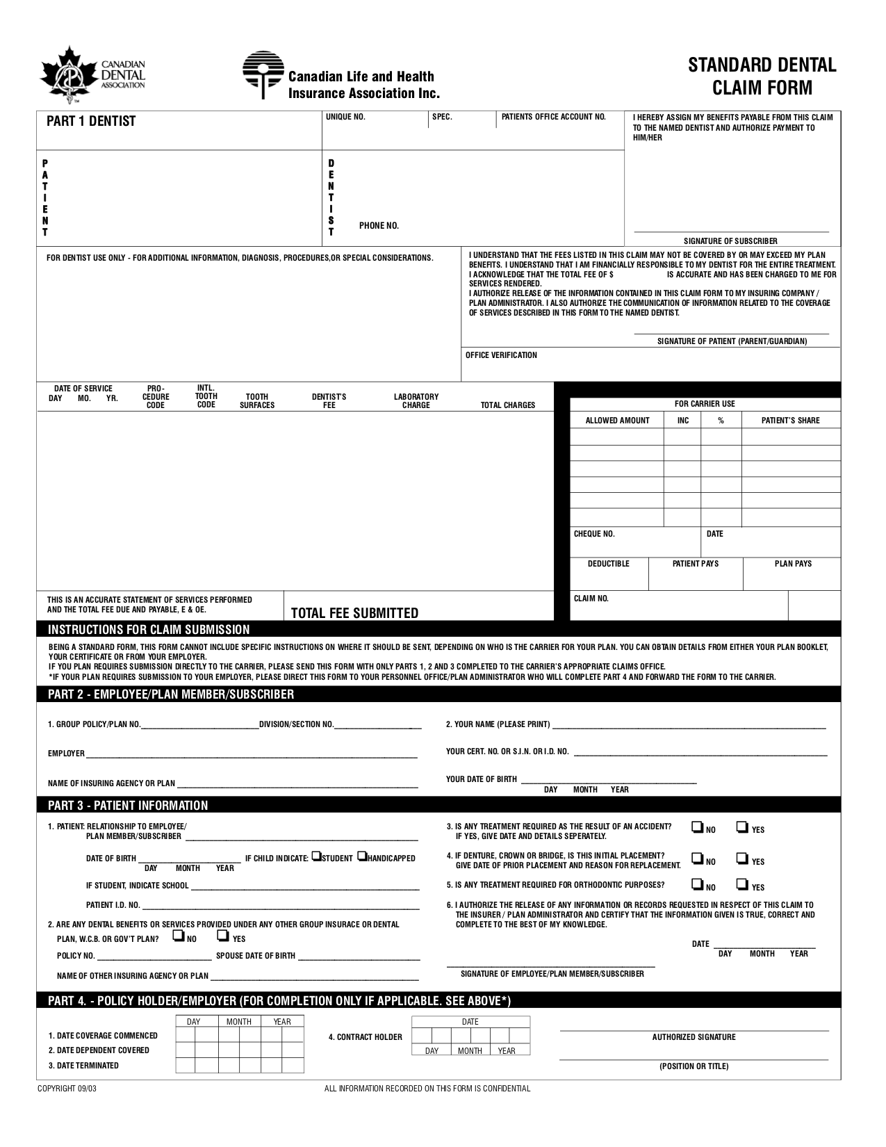 Detailed Claim Submission Guide National Healthclaim