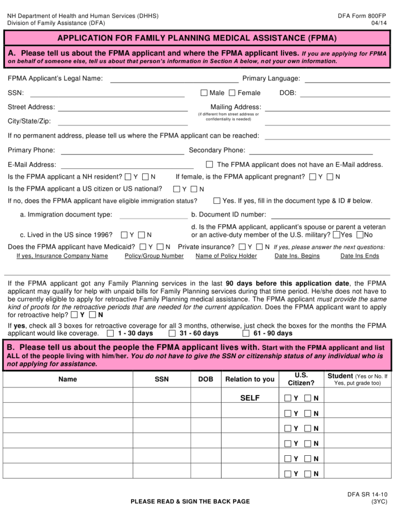 DFA Form 800FP Download Printable PDF Or Fill Online Application For 