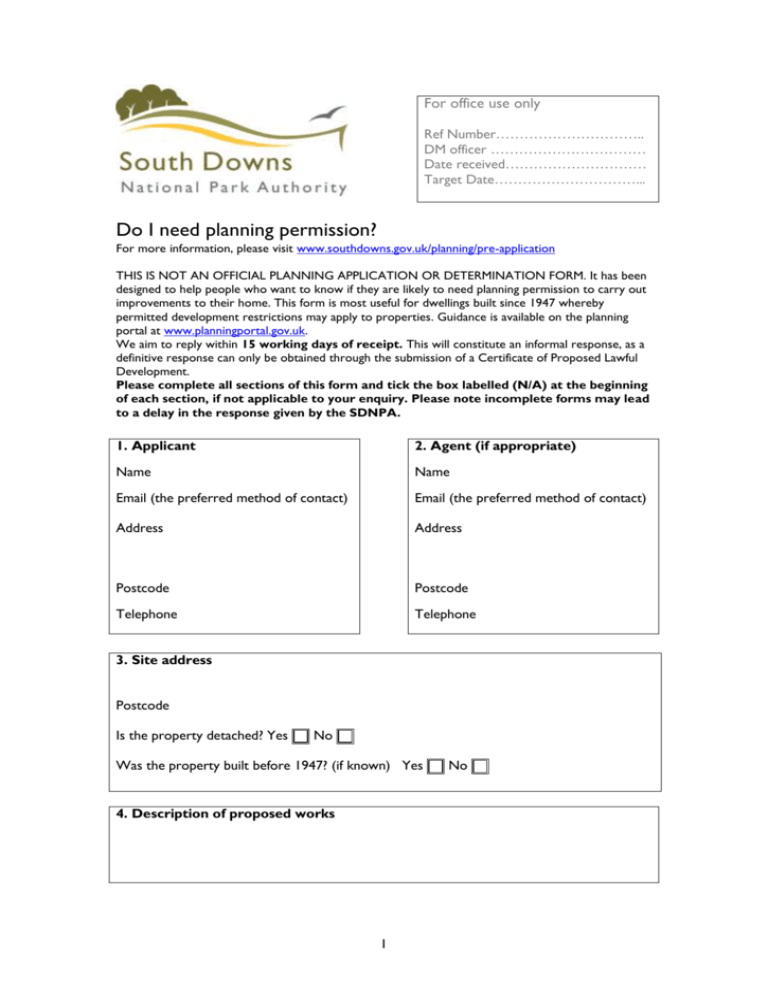 Do I Need Planning Permission South Downs National Park Authority