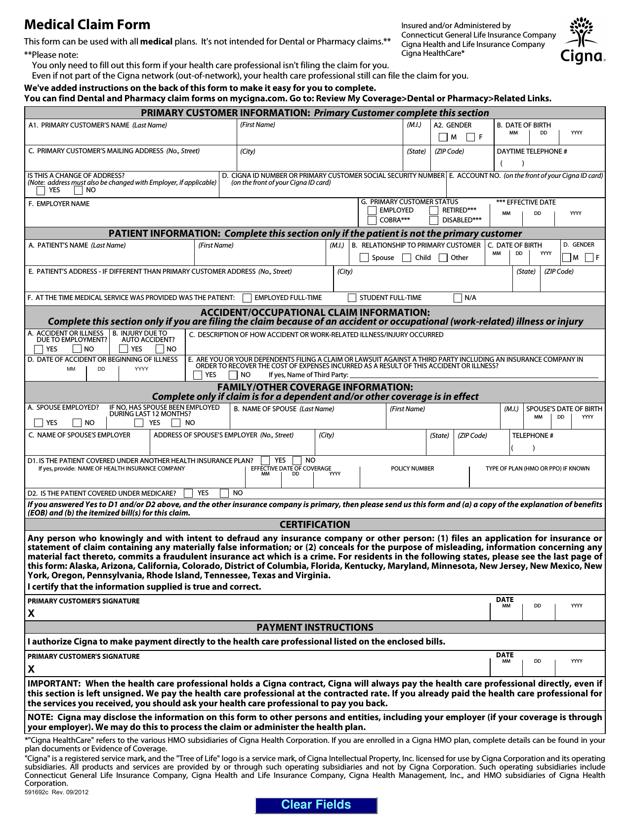 Bupa Clinical Claim Form Fill Online Printable Fillable Blank 1818