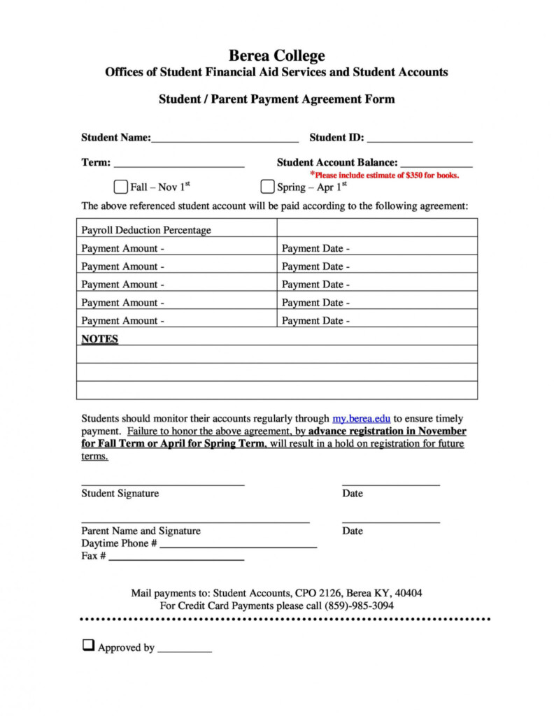 Editable Payment Agreement 40 Templates Contracts Templatelab 