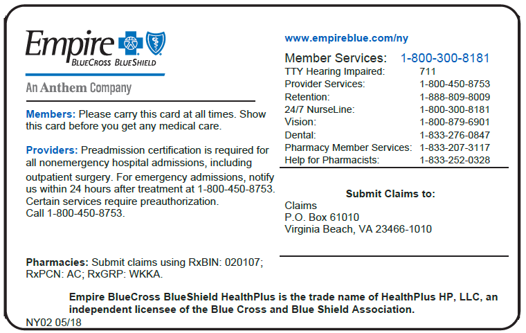 Empire Blue Cross Blue Shield Health Plus