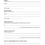 Family Caregiver Contract Template Lovely Free Printable Pdf Form Elder