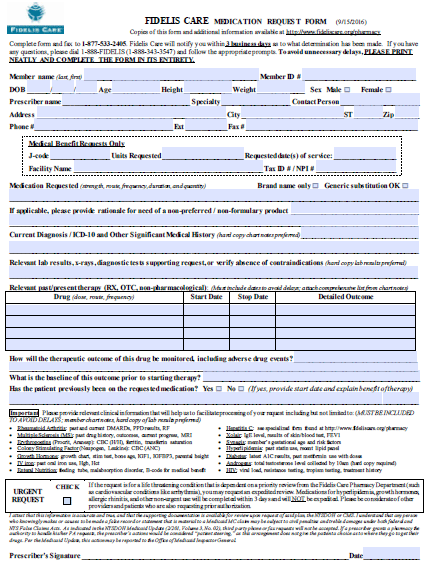 Fidelis Essential Plan Prior Authorization Form - PlanForms.net