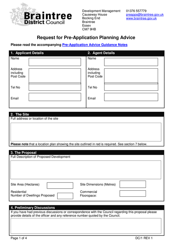 Fill Free Fillable Braintree District Council PDF Forms