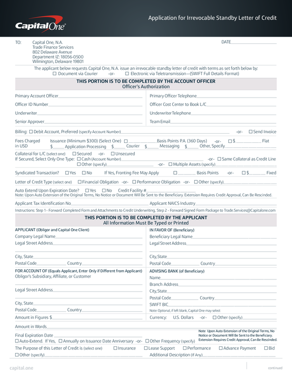 Fill Free Fillable Capital One PDF Forms