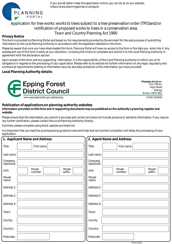 Fill Free Fillable Epping Forest District Council PDF Forms