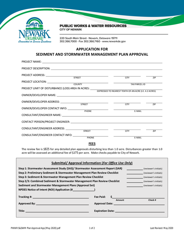 Fill Free Fillable Forms City Of Newark