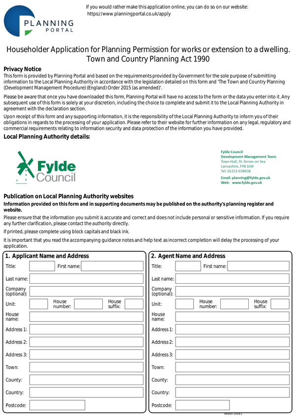 Fill Free Fillable Fylde Borough Council PDF Forms