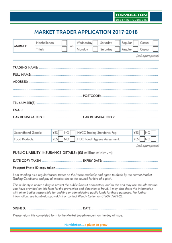 Fill Free Fillable Hambleton District Council PDF Forms