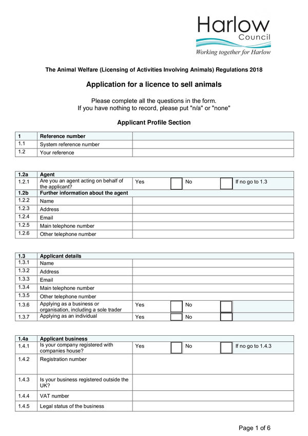 Fill Free Fillable Harlow District Council PDF Forms