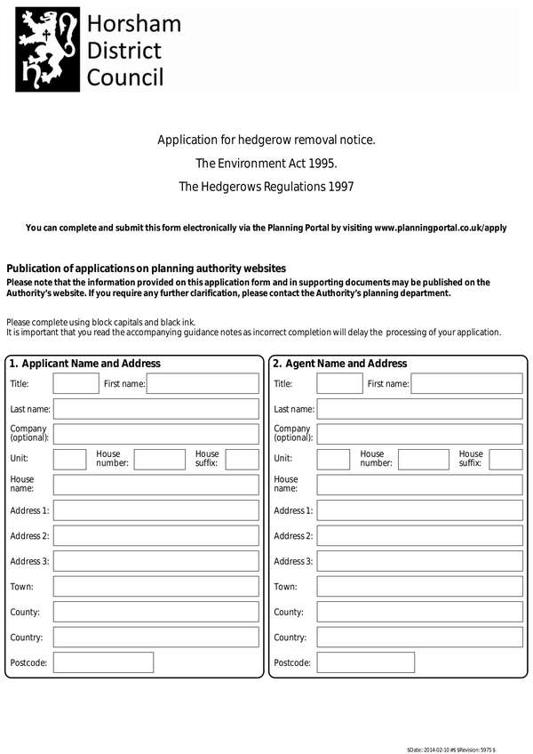 Fill Free Fillable Horsham District Council PDF Forms