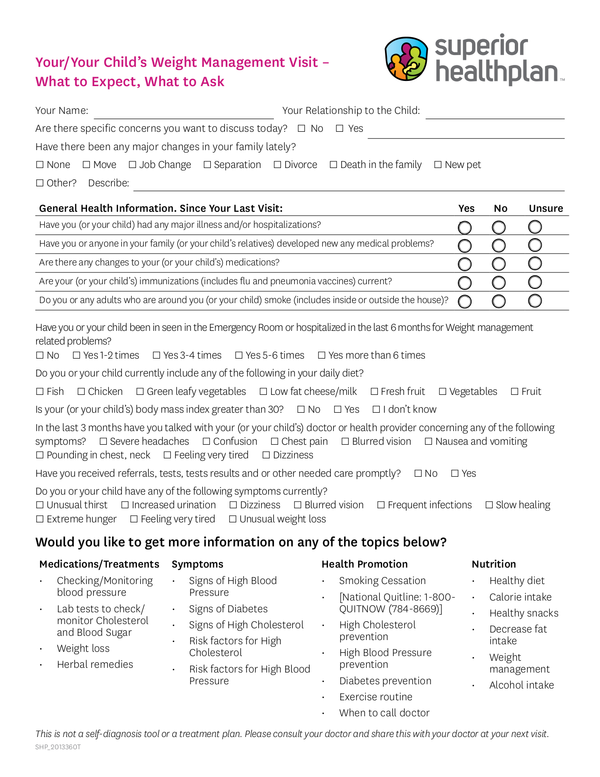 Fill Free Fillable Superior HealthPlan PDF Forms