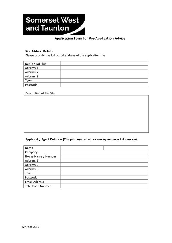 Fill Free Fillable Taunton Deane Borough Council PDF Forms