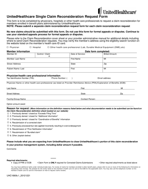 Fill Free Fillable UnitedHealthcare Community Plan PDF Forms