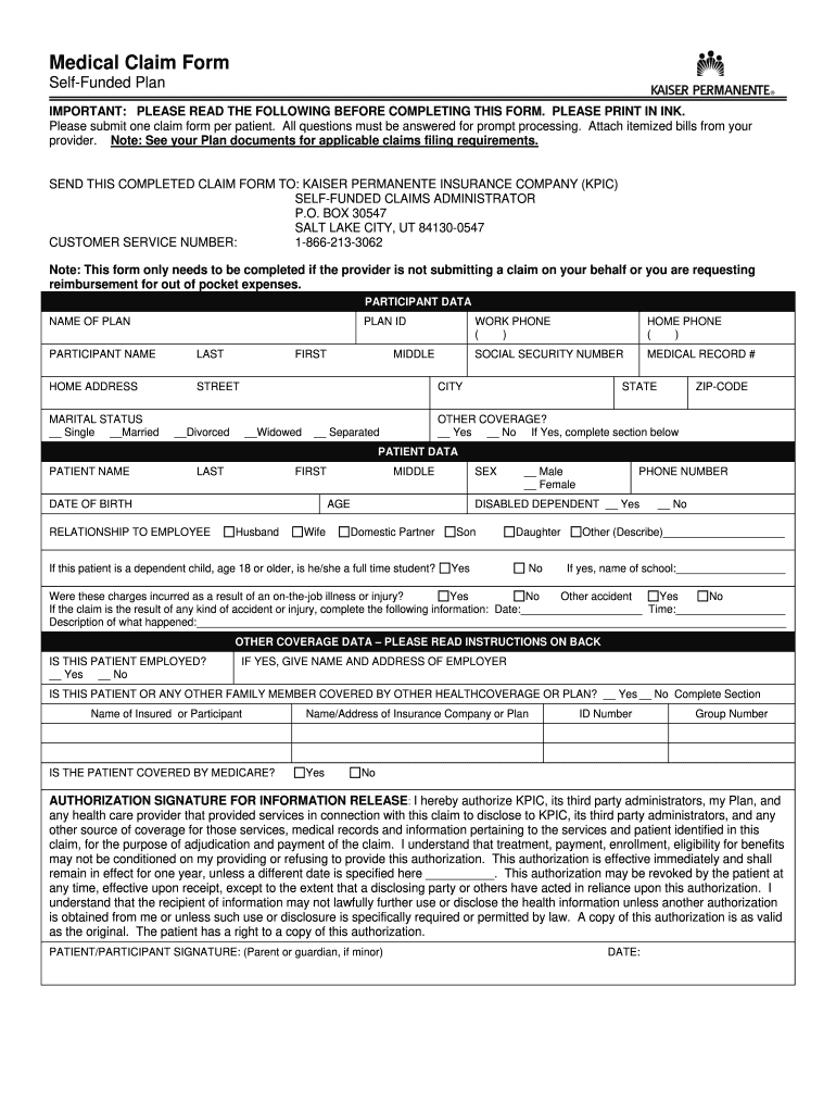 Fillable Online Hospital Bill Fillable Form Fax Email Print PdfFiller