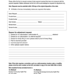 Fillable Online Provider Adjustment Request Form Buckeye Community