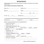 Fillable Refund Request Form State Employees Insurance Board