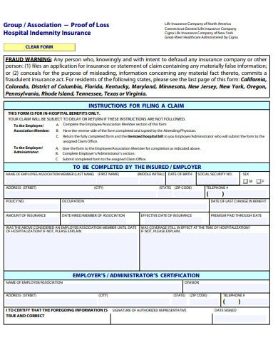 FREE 10 Hospital Indemnity Claim Form Templates In PDF Free