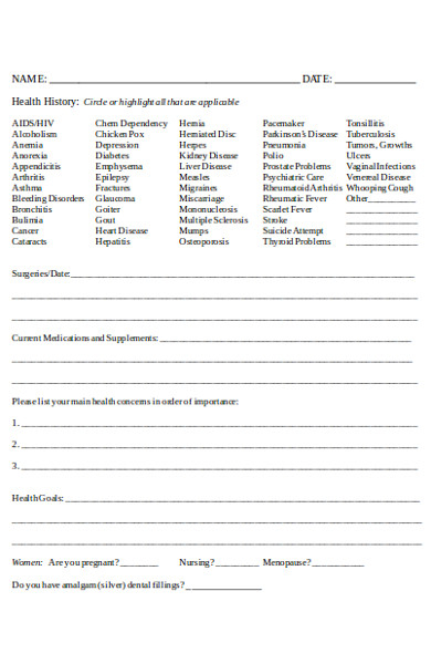 FREE 10 Wellness Assessment Forms In PDF Ms Word