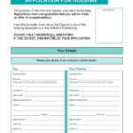 FREE 12 Sample Housing Application Forms In PDF MS Word Excel