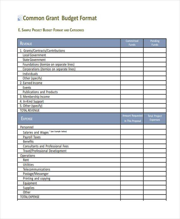 FREE 39 Sample Budget Forms In PDF Excel MS Word