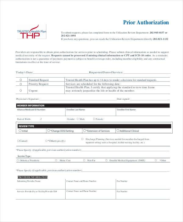 FREE 41 Authorization Forms In PDF Excel MS Word