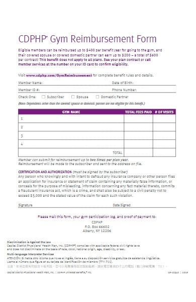 FREE 50 Fitness Forms In PDF MS Word