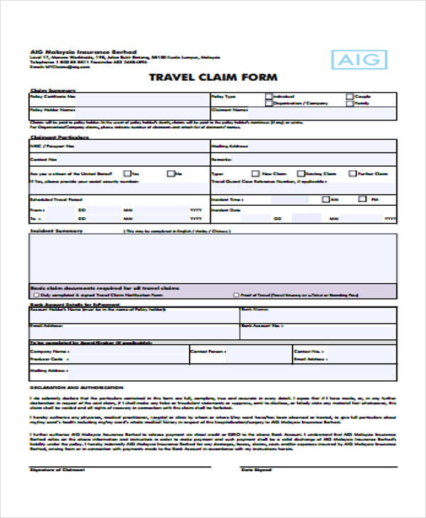 FREE 50 Sample Claim Forms In PDF MS Word