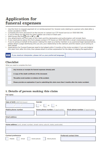 FREE 51 Funeral Forms In PDF MS Word