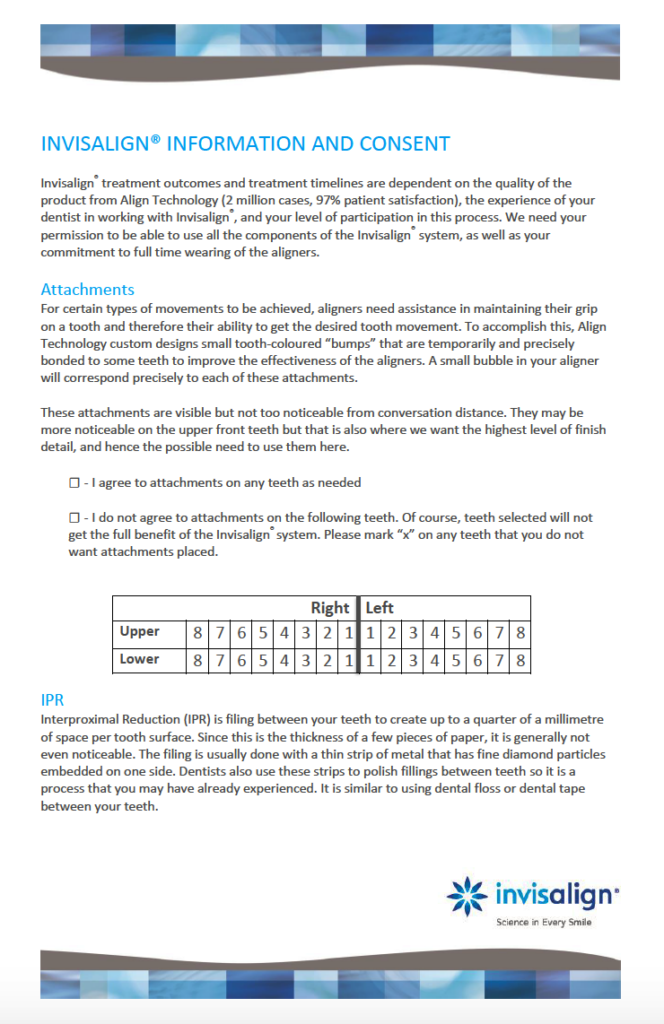 Free Invisalign Consent Form PDF