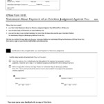 Free Official Form 101B Statement About Payment Of An Eviction