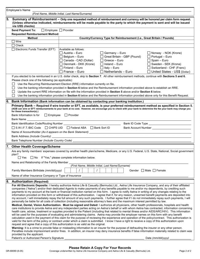 Free Printable Medical Claim Forms