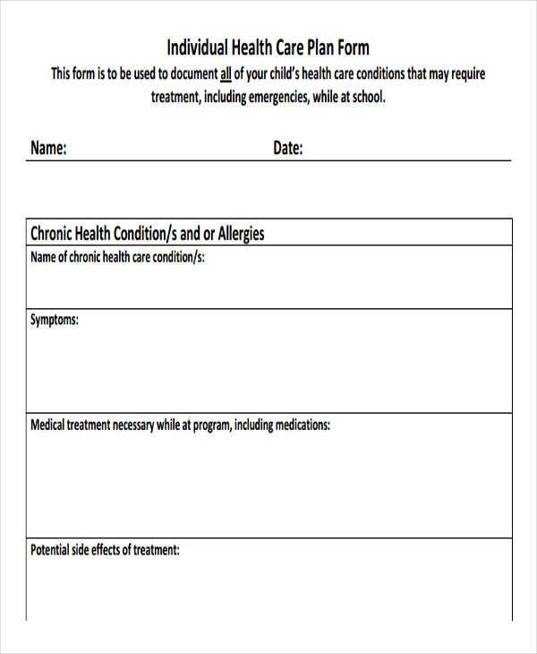 Health Care Plan Template 15 Word PDF Format Download Free 