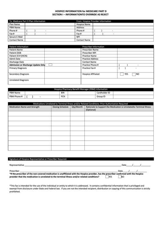 Hospice Information For Medicare Part D Gateway Health Plan Printable